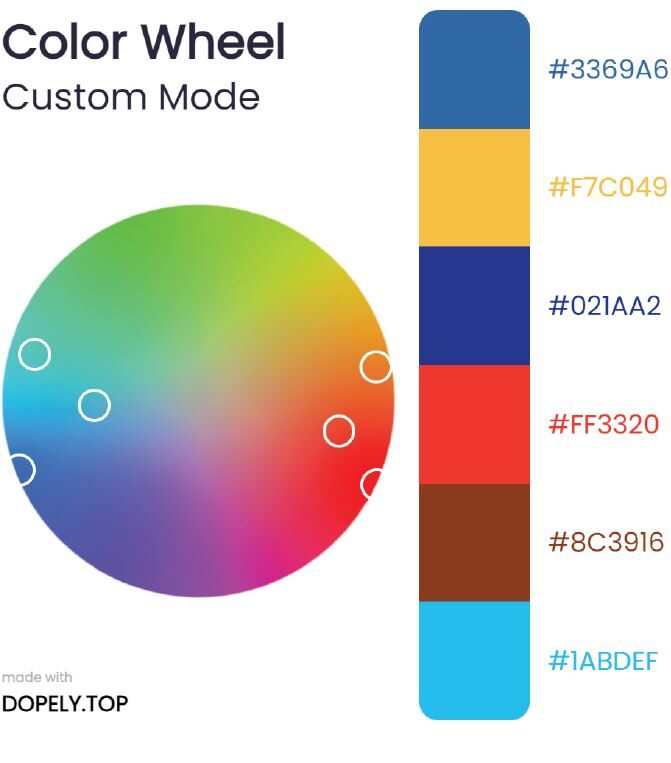 Example 1 Color Palette from Dopely Color Wheel