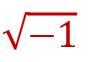 Imaginary Unit Square Root of -1